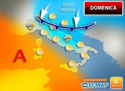 Meteo, domenica anomala 