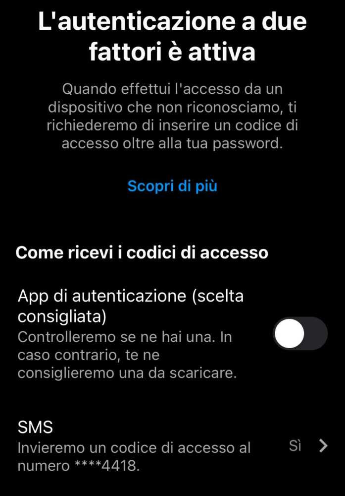 Autenticazione a due fattori