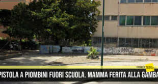 COLPI DI PISTOLA FUORI ALLA SCUOLA ELEMENTARE. MAMMA FERITA ALLA GAMBA