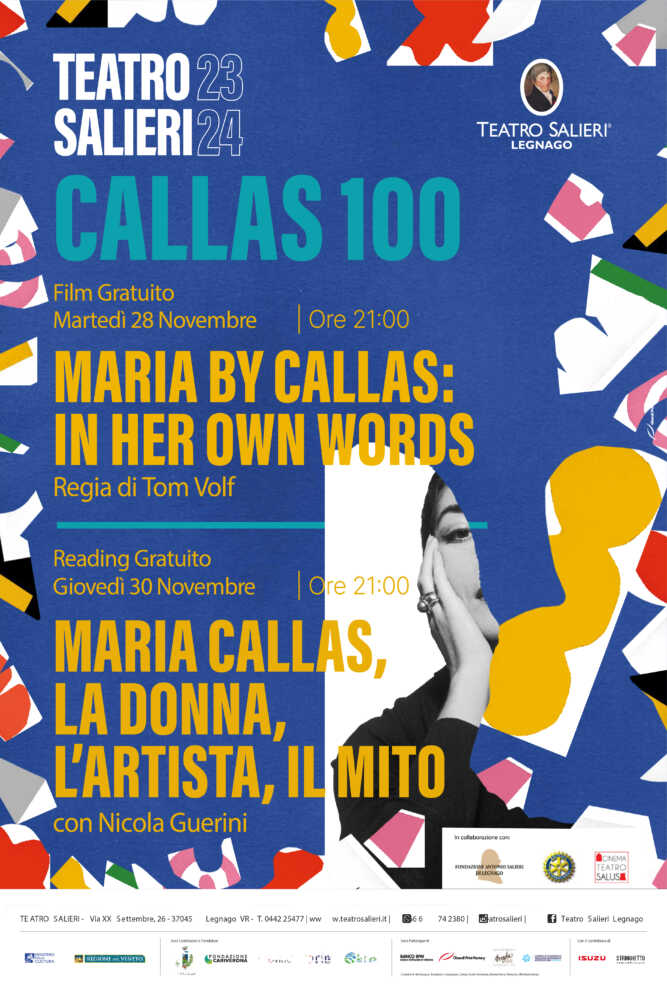 Callas100: il Teatro Salieri ricorda la Divina Maria Callas in tre serate fra cinema, parole e danza