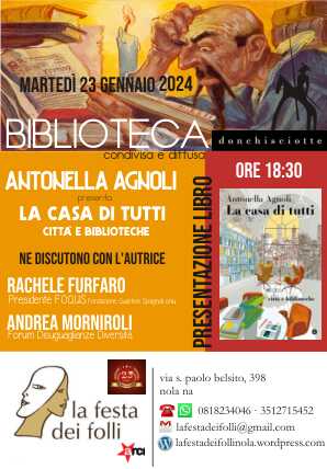 Presentazione del libro LA CASA DI TUTTI città e biblioteche di Antonella Agnoli