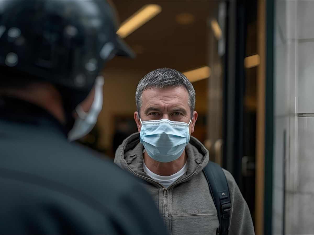 Cassaintegrato fuori ad una banca, immagine generata con IA