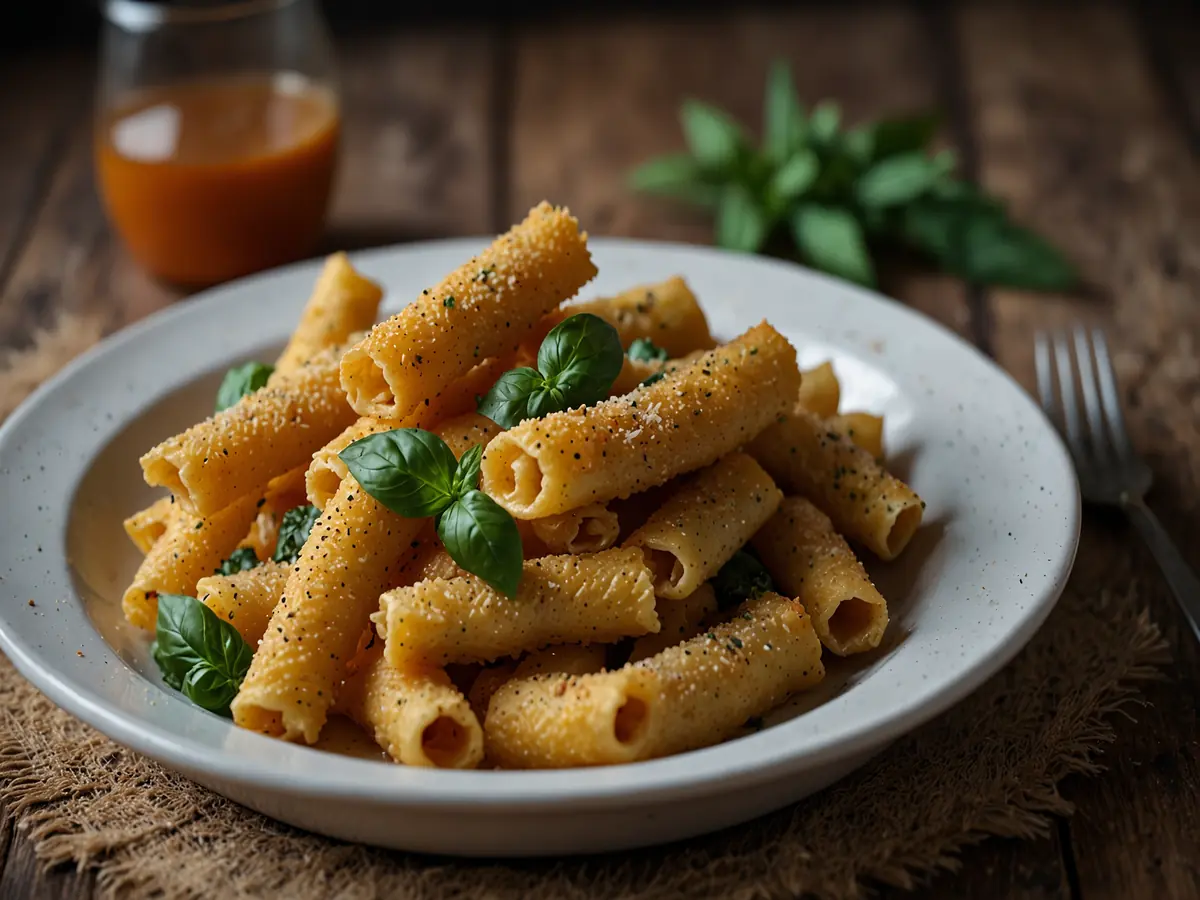 Poveri ma buoni: la pasta con la mollica fritta (la "finta" grattugiata di formaggio).